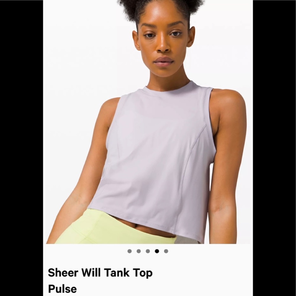 Lululemon black Sheer Will Tank Top NEW!